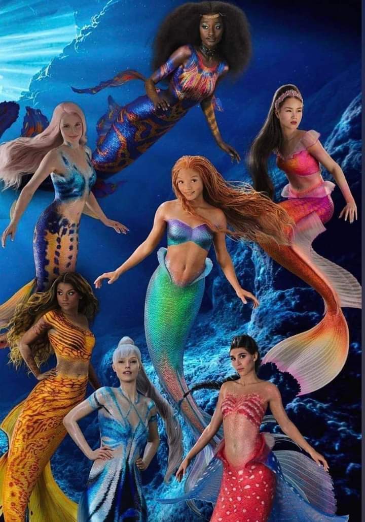 Joshywin's tweet photo. Nueva imagen de Ariel en la Sirenita con sus hermanas 🧞🧞♀️🧞♂️🧜🏾♀️🧜🏼
#TheLitleMermaid
#DisneyProgre #DisneyWoke https://t.co/Xob8xmcg9e