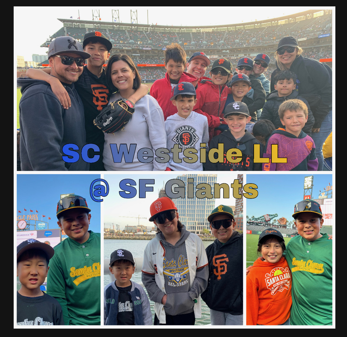 SCWestsideLL's tweet photo. WSLL Day with the Giants https://t.co/AH97Ldypel