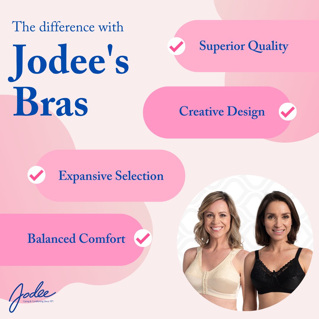 Jodeemastectomy's tweet photo. Jodee is changing the game in the world of lingerie with our commitment to superior quality, creative design, expansive selection, and balanced comfort. πͺποΈ #Jodee
Our expansive selection shows that there's a Jodee bra for every style and occasion: https://t.co/hHv4v1Hn9l https://t.co/7quritBiRi