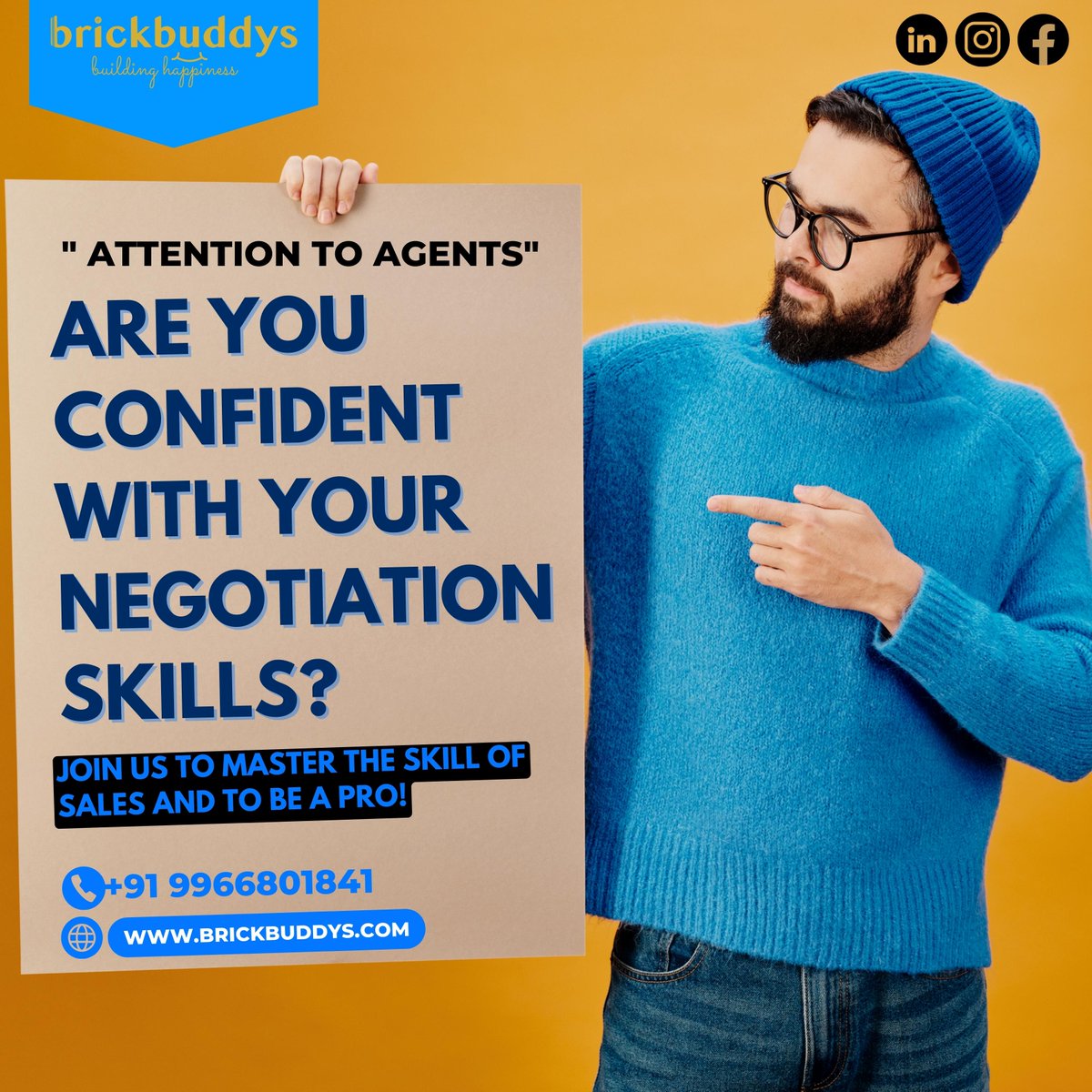 brickbuddys's tweet photo. Join us to master the skill of sales and to be a pro!

If you want to join us as an Agent, then visit: https://t.co/gyzTYEpvkb

#Brickbuddys #realestateexpert #realestateexperts #realestateadvice #property #investment #realtors #realestateinvestor #residentialrealestate https://t.co/ihzJOmS2zm