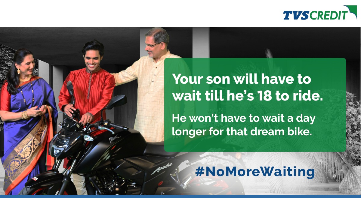 TVSCredit's tweet photo. #WaitNoMore to make your dream of owning a Two-Wheeler a reality!

Our quick and easy #TwoWheelerLoans make it easy to get the bike you've always wanted without any delay.

#TVSCredit #TVSCreditLoans #NoMoreWaiting #TwoWheeler #EasyLoans #Bike #DreamBike https://t.co/dI61sxK4KX