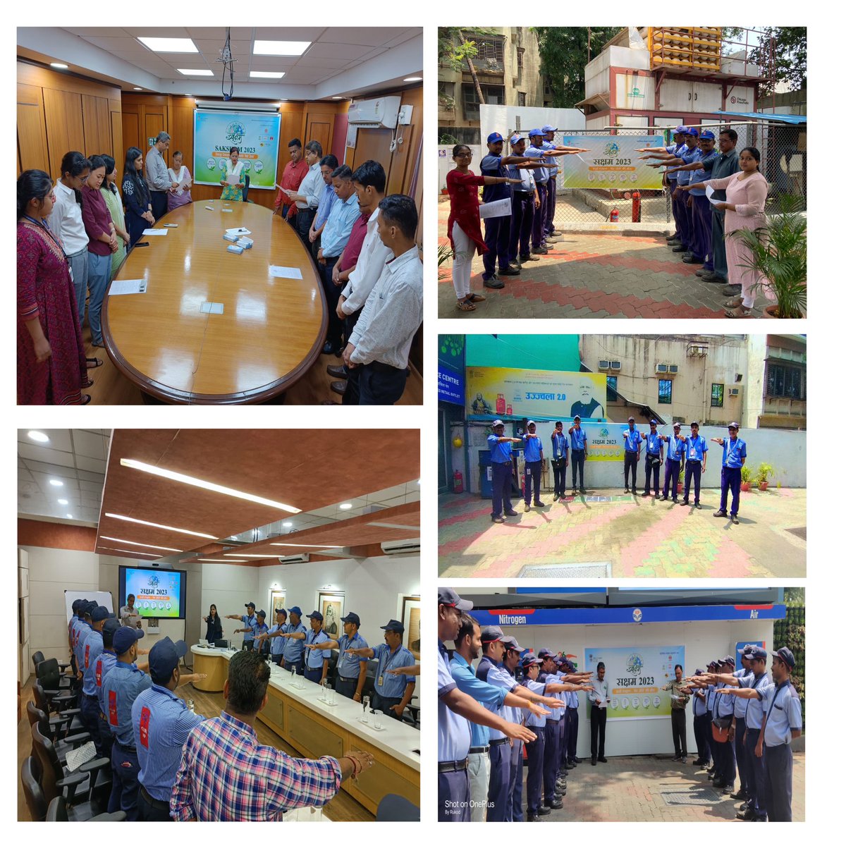 HPCL_Mumbai's tweet photo. As a part of #Saksham2023, pledges were undertaken at Mumbai RO & at various outlets across Mumbai RO.
The movement aims to create awareness on fuel conversation & adopt green energy.
Let's take the #SakshamPledge to conserve fuel and contribute towards a greener tomorrow! https://t.co/e7zao7de21