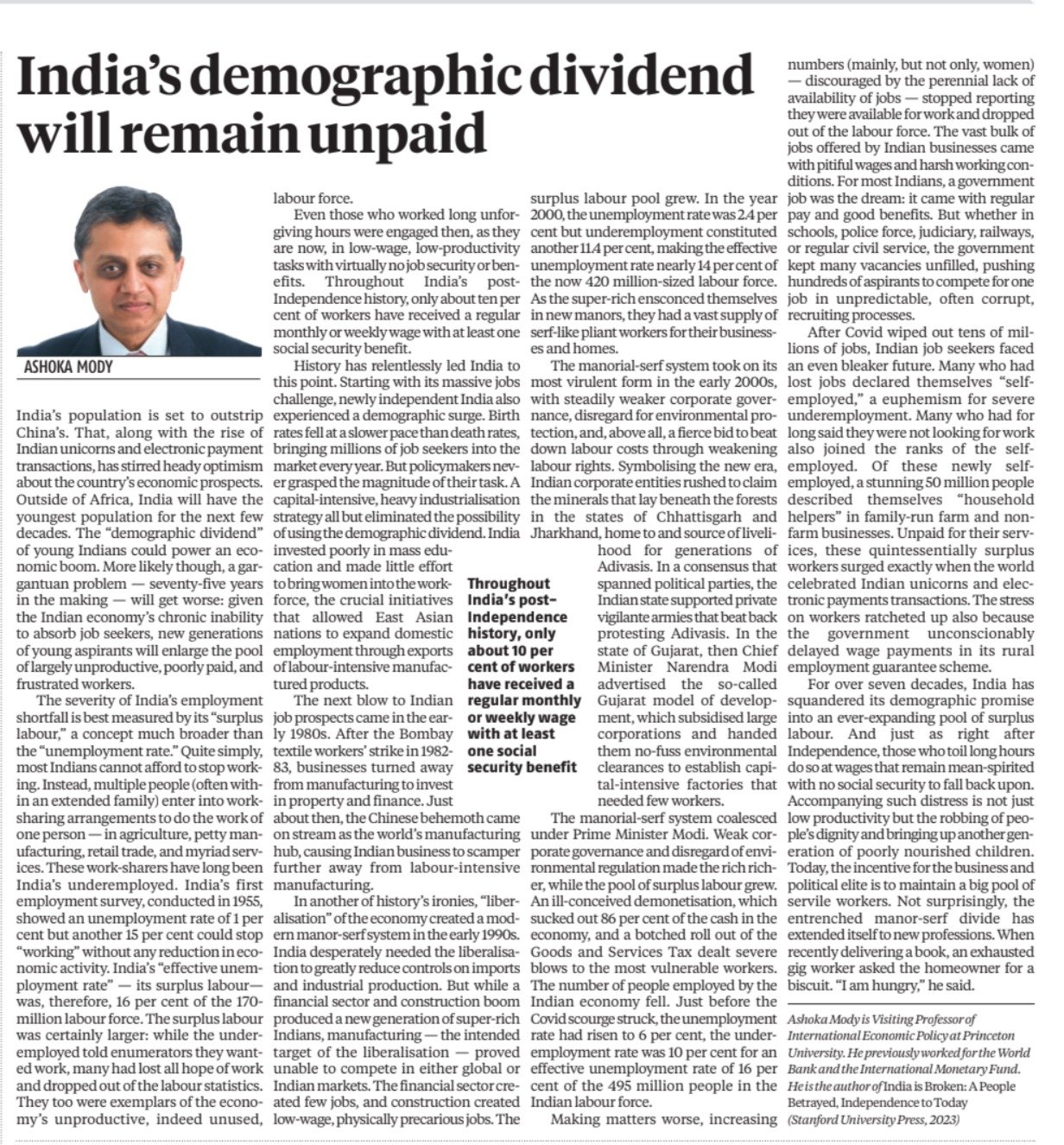 Ashoka Mody (AshokaMody) / Twitter