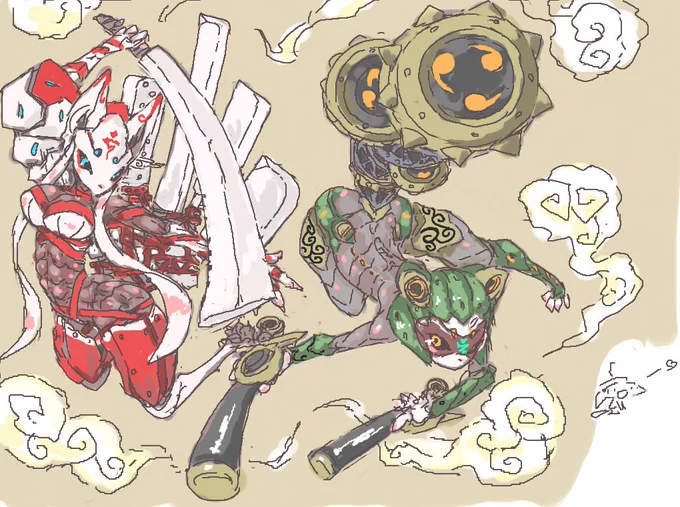 ガイノイドよく分からないひとはWarframeとかがわかりやすいかしらね目鼻がないとかメリハリ体系すき。 