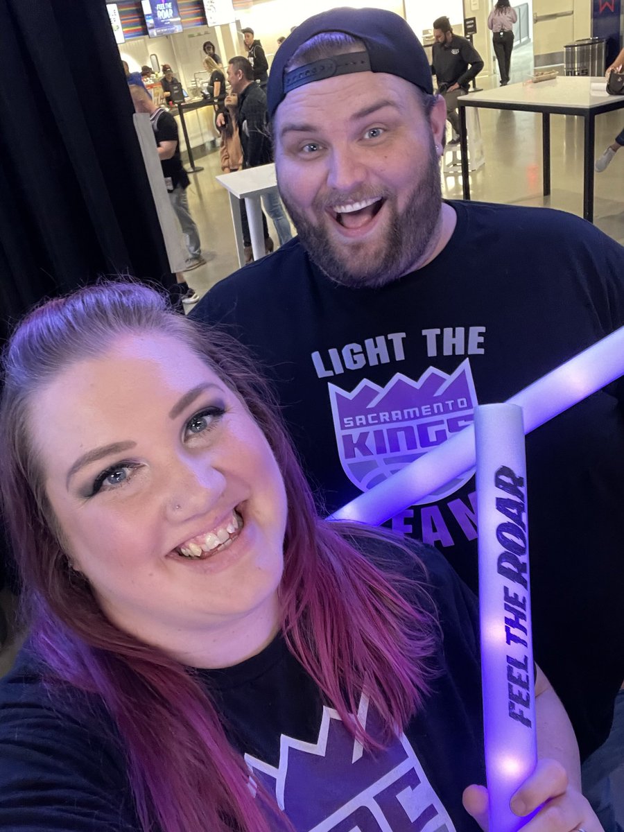 kadyann's tweet photo. @MarnieAtKings @kings_muse Going to Game 1 with my husband - we were in the standing room only area but it was SO worth it when the game ended and we won! We were high diving and hugging everyone around us. Felt like a community. https://t.co/qXk1idckQb