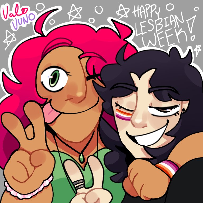 4PPLEC0RE's tweet photo. some julerie (jewelry) art for lesbian week ๐ #sugarpaper #ocs #originalcharacters #ocart #lesbianvisibilityweek https://t.co/XGpVb4837E