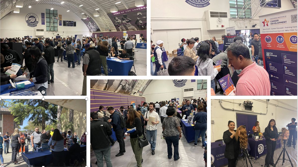 R_TomanengEdD's tweet photo. Terrific turn-out for San Jose City College Business and Workforce Career Fair w/ #work2future #SJManufacture! Great to see over 300 students meeting and networking w/ over 70 employers and resources!  #SJCCBrilliant #CareerEducation
#CommunityCollegesMonth https://t.co/mcUYvWuv5F