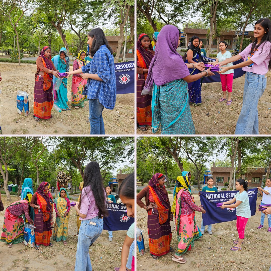 nssnsutcell's tweet photo. A sanitary pads distribution drive was carried out in the university campus by NSS NSUT volunteers.Pads were distributed to underprivileged female workers.They discussed and interacted regarding their physical well being and healthy periods. 
#healthylifestyle #menstrual_hygiene https://t.co/nOavQwxI3K
