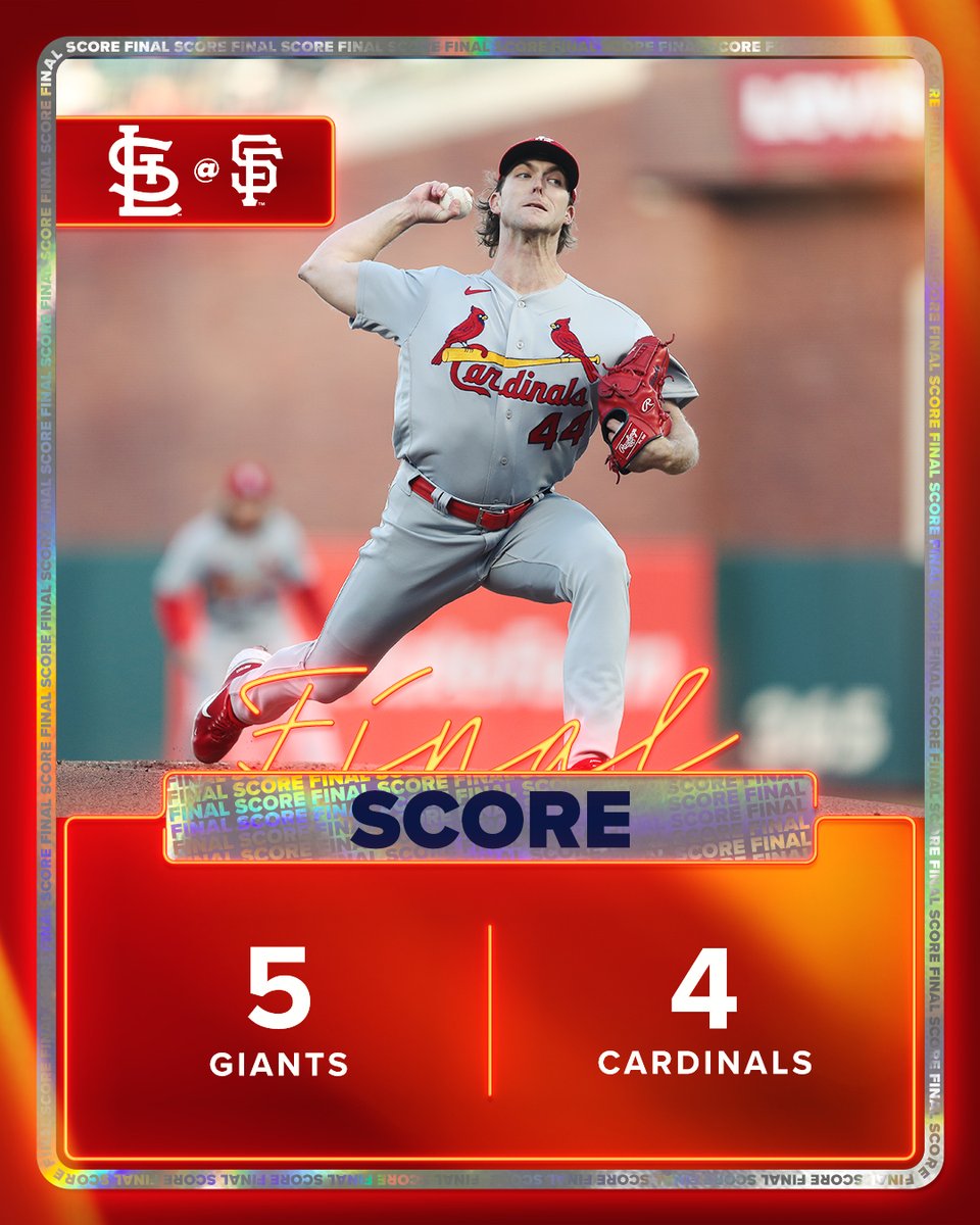 Cardinals's tweet photo. Final from San Francisco. https://t.co/FcXxDO50tP