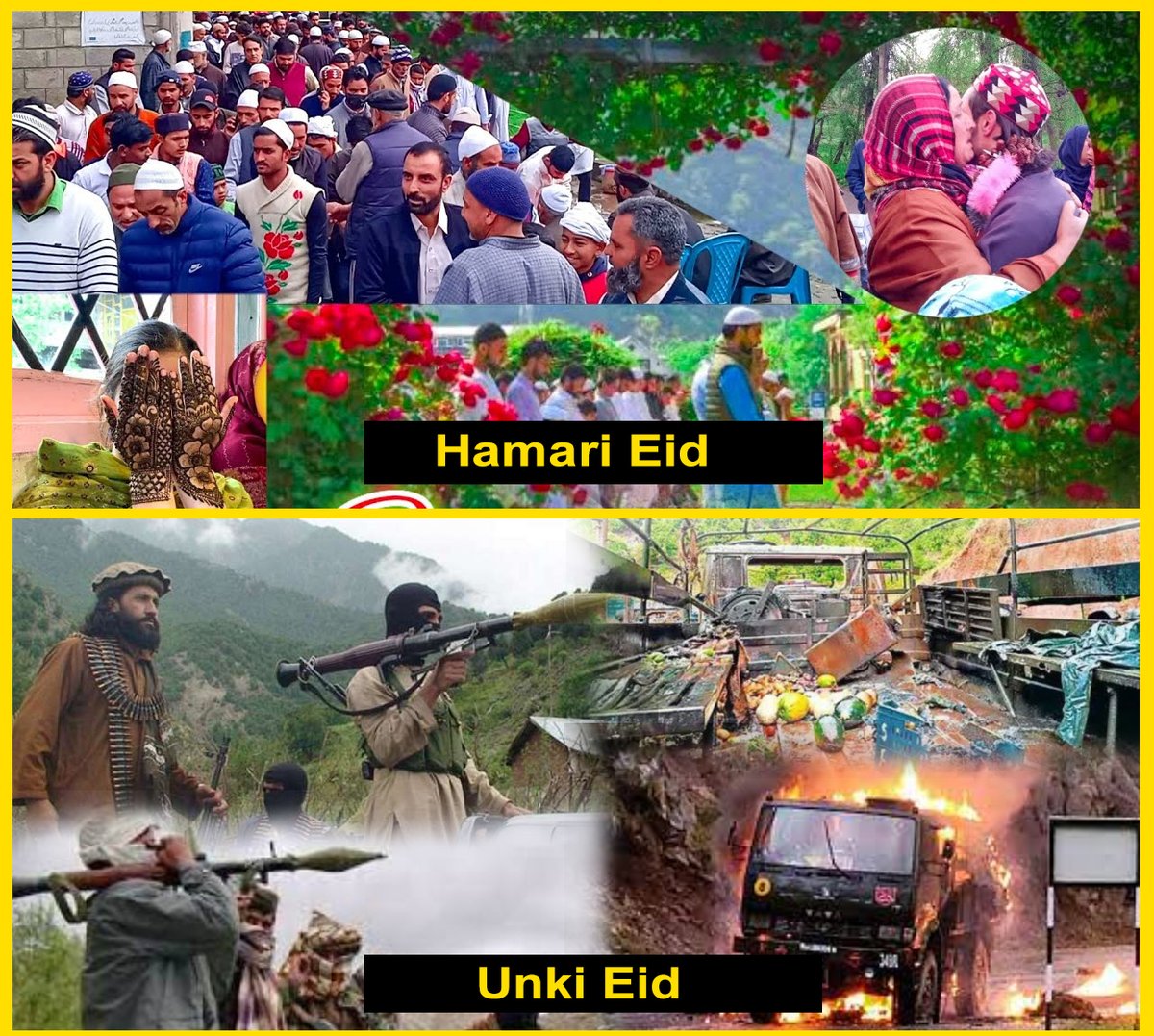 Ultimateunnis19's tweet photo. Protests took place against #Poonch terror attack in #Kashmir. People raised anti-Pakistan slogans and burned their flags at various places in the valley #KashmirRejectsTerrorism https://t.co/hHCQ003T7y