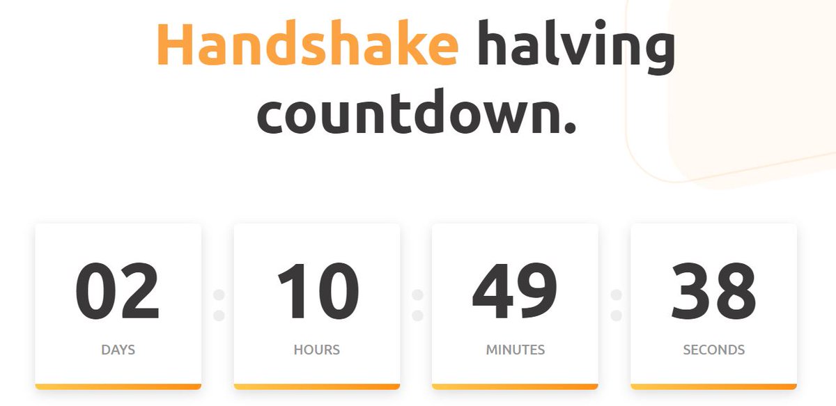 arbazasifai's tweet photo. $HNS first halving is here!

#HNS #halving #handshake #Crypto #cryptotrading #Bitcoin https://t.co/XqPdXz44ha