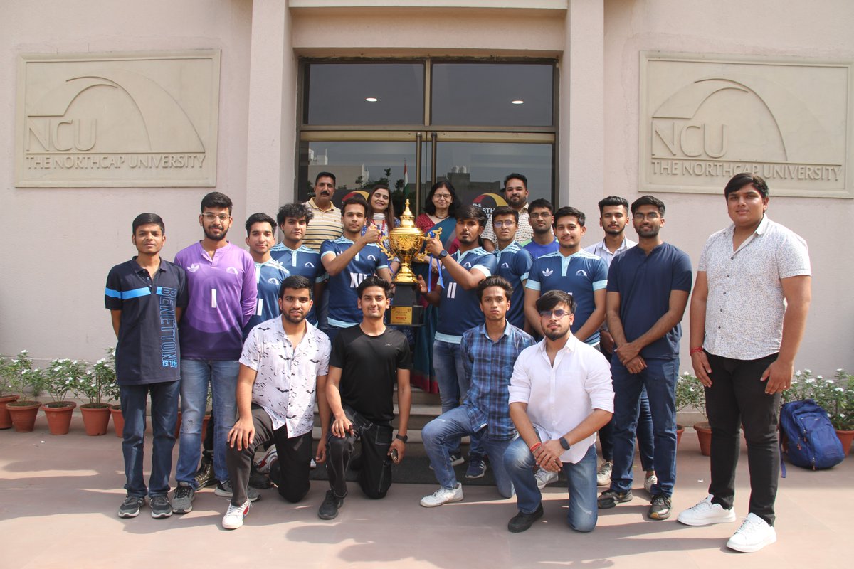 NorthCap_Univ's tweet photo. Heartiest congratulations to our football team on their fabulous victory at AMIFEST, the sports fest organised by Amity University, Gurgaon!! 🙌🌟Our team won their final match against G.D. Goenka University. 

#Congratulations #Winners #AMIFEST #NorthCap #TheNorthCapUniversity https://t.co/eTiiQribdm