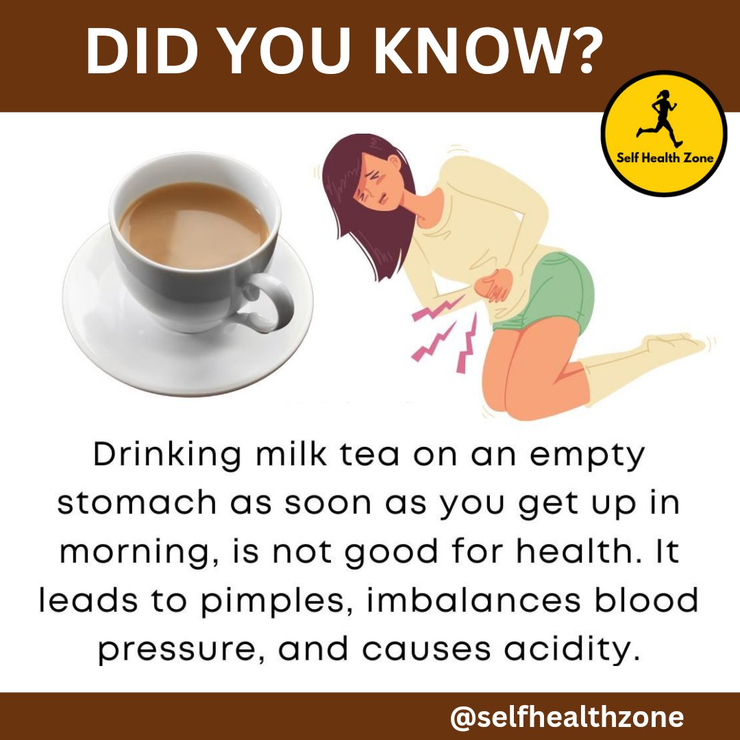 Self Health Zone On Twitter Never Drink Milk Tea On A Empty Stomach 