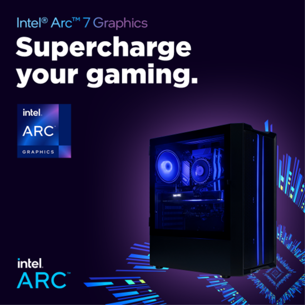 IntelANZ's tweet image. 🐐The Intel® ARC is the GPU GOAT with:

🤖 AI-enhanced upscaling for high image fidelity
🌅 Ultra-realistic graphics 
🎬Elite streaming capabilities
🎥AI-augmented media engine 

Check them at Intel’s #DreamHack2023 booth.

#IntelARC #CustomPCs #Gaming #IntelDH2023