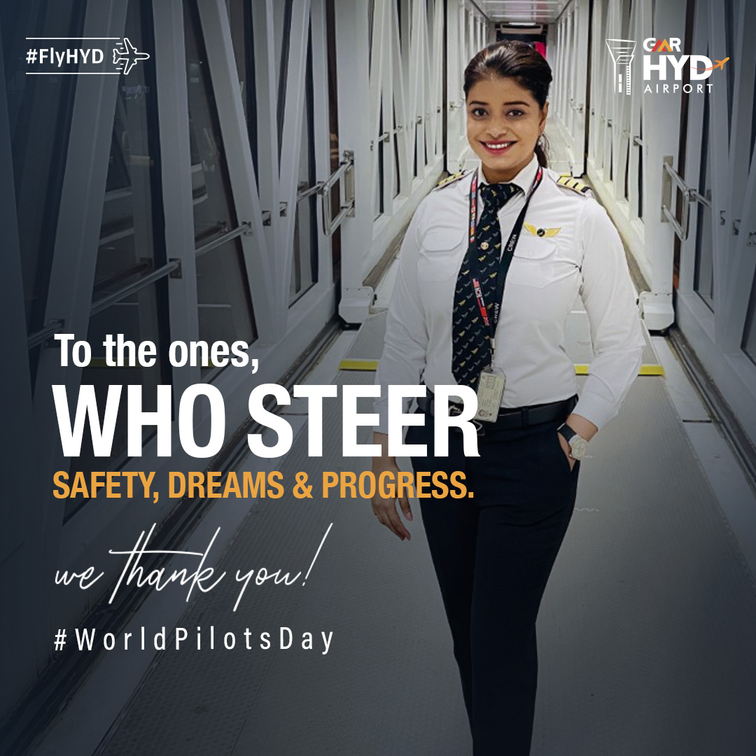 RGIAHyd's tweet photo. Pilots don't just steer an aircraft, they steer our journey towards greatness. #HYDAirport celebrates the contributions of #Pilots all over the world. Happy World Pilots' Day to each one of you.
#FlyHYD #WorldPilotsDay #PilotsDay #Pilot #PilotsView #Aviation #Airport
@MoCA_GoI @AAI_Official @ACIAPAC @icao