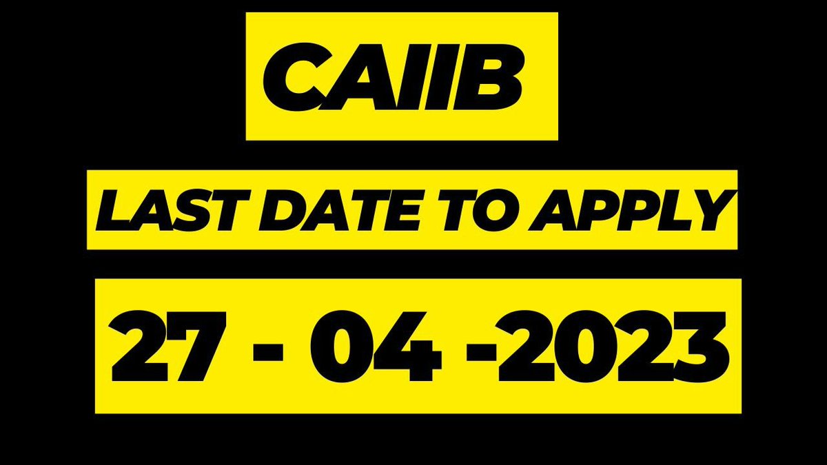 REMINDER!!! LAST DATE FOR CAIIB EXAM 2023
👉 27-04-2023
HOW TO APPLY FOR CAIIB EXAM (STEP BY STEP)?
Video Link :- youtu.be/deUK6lxfBXc