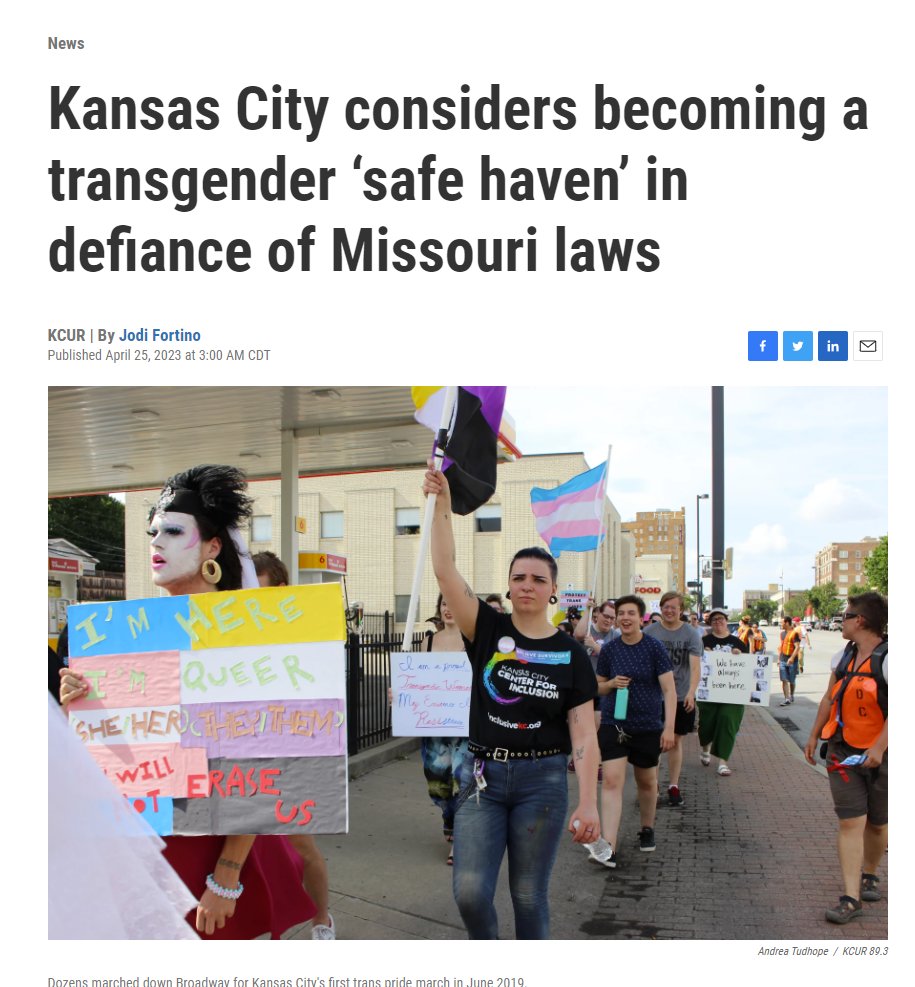 Amazing news.

Kansas City may be attempting to buck its state level law and become a safe haven city for trans people.

Would love to see more of this!