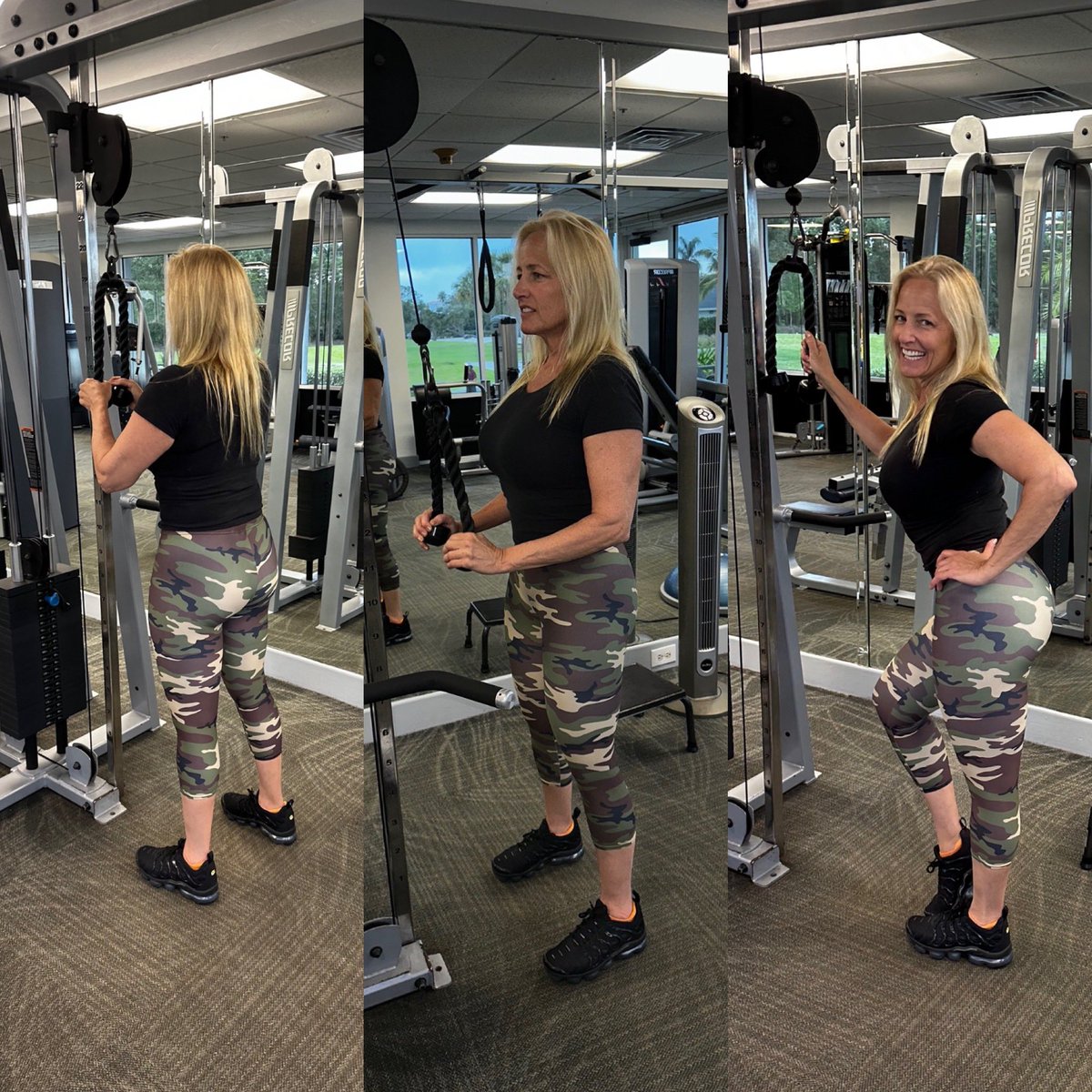 LorraineZiff's tweet photo. Staying in #shape for #pushing those #buttons #workout #gym #squats #arms #camo #gymrat #smile #happy #healthy #goodhealthiswealth #goodhealth #win #winning #casinolife #casino #like #follow #working #workingout #happiness https://t.co/P32j5EFY76