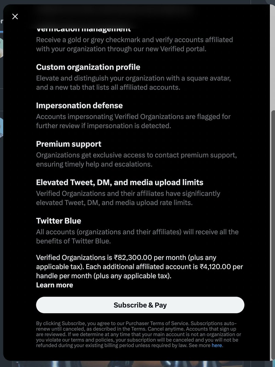 sikhspack's tweet photo. Have you noticed the difference in the UX for payments between @TwitterBlue and @Twitter Verified Organization? 🤔 Let's talk about it! https://t.co/buDcCpIoLg