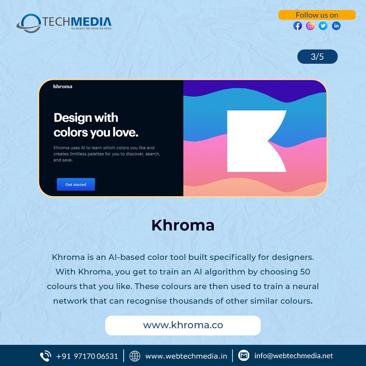 TechmediaWeb's tweet photo. One of the biggest advantages of AI tools in design is their ability to automate repetitive tasks, such as resizing images or formatting text.
Reach us https://t.co/4vDthaf1qW
or call us at +91-9717006531
#webtechmedia #aitools #designers #socialmediamarketing #contentmarketing https://t.co/Ws3xrIr67s