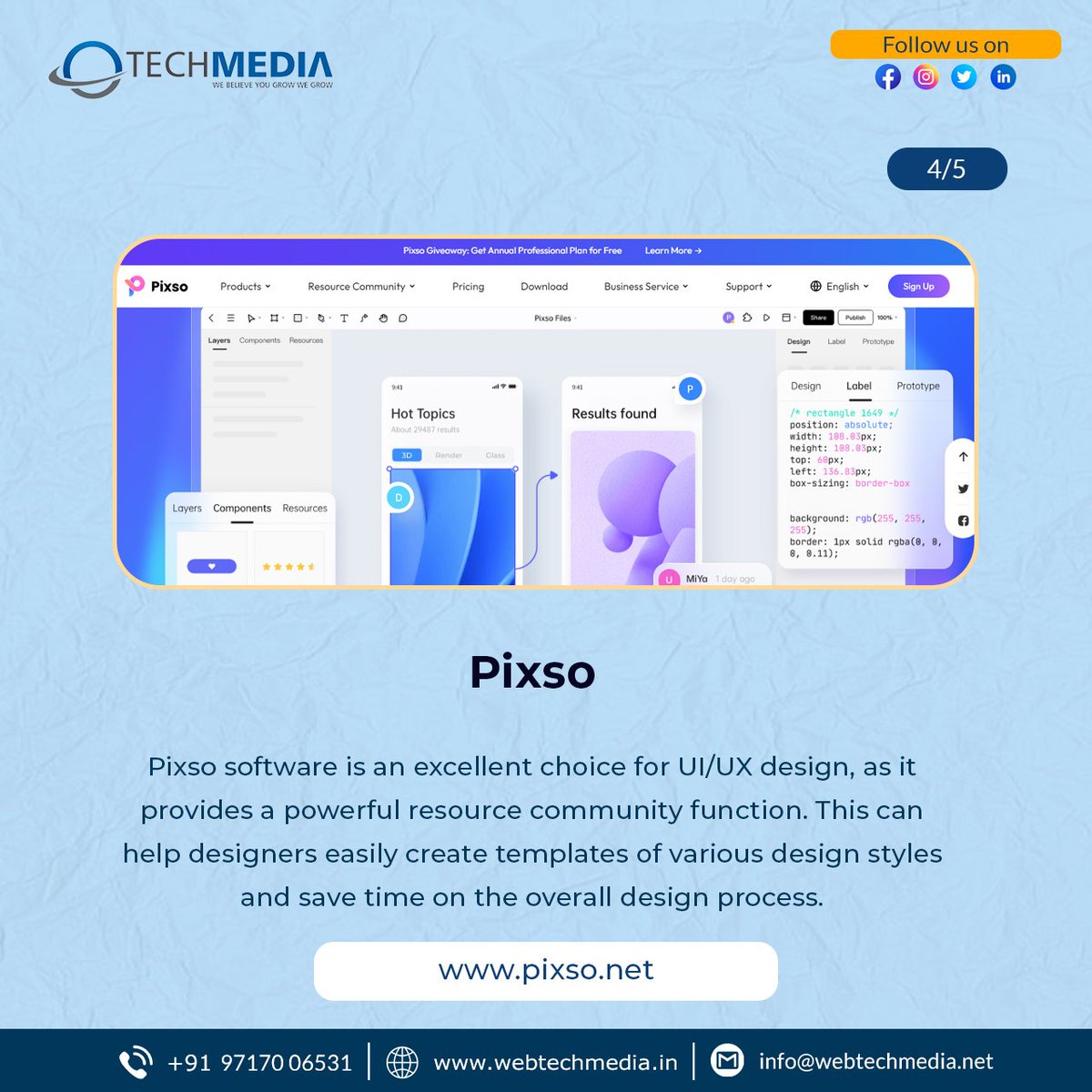 TechmediaWeb's tweet photo. One of the biggest advantages of AI tools in design is their ability to automate repetitive tasks, such as resizing images or formatting text.
Reach us https://t.co/4vDthaf1qW
or call us at +91-9717006531
#webtechmedia #aitools #designers #socialmediamarketing #contentmarketing https://t.co/Ws3xrIr67s