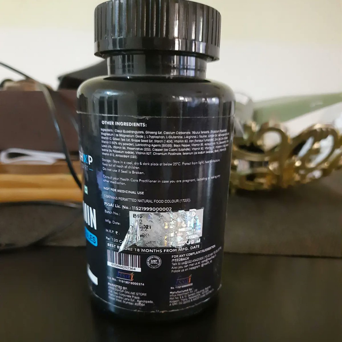 Tinkesh93's tweet photo. BEWARE OF @health_xp SCAM
 I ordered Advance Multivitamin and Triple strength Fish Oil from HEALTH XP and look at what I received. I hope @fssaiindia takes serious cognizance of the offence and seizes the expired and re- labelled products. 
SHAME ON YOU HEALTH XP https://t.co/Qh5u8hDMYt