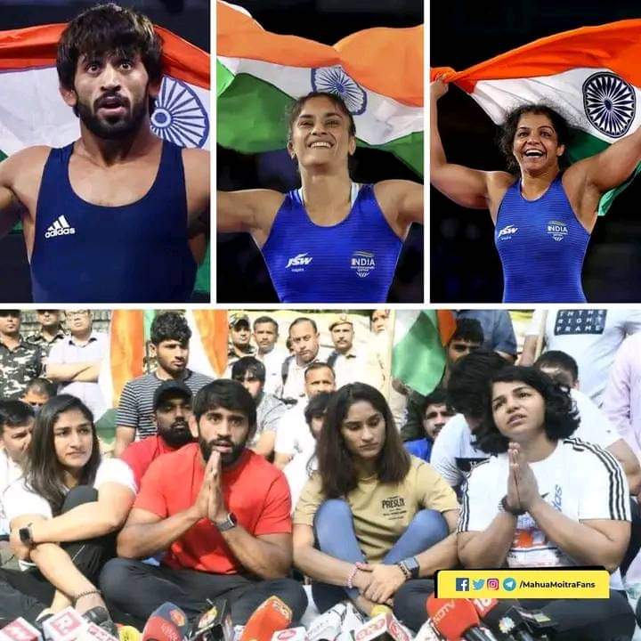 RahulSeeker's tweet photo. Imp Plz read: On the 3rd day of protest women wrestlers who have filed complaints against the WFI president Brij Bhushan Sharan Singh for sxeu@l harassment are being threatened. 

Complaints on Friday lodged in Police Station name of those complainants seem to have leaked. 1/2 https://t.co/OTWosEyneu