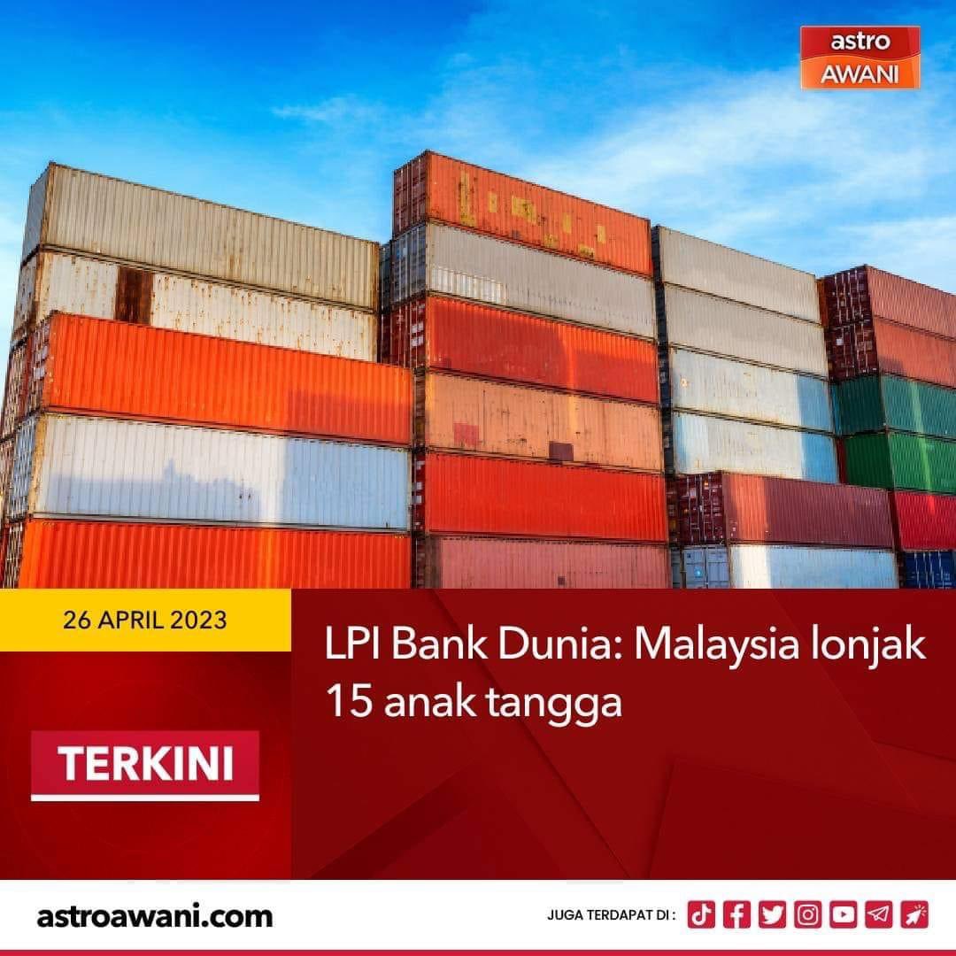 lady_bugg11's tweet photo. Alhamdulillah. Tahniah Kerajaan Perpaduan!

Malaysia menyaksikan lonjakan 15 tangga dalam Indeks Prestasi Logistik (LPI) Bank Dunia 2023 ke tempat ke-26, jadi negara ASEAN berprestasi kedua terbaik selepas Singapura.

#MalaysiaMadani https://t.co/hgKb3Byuj6