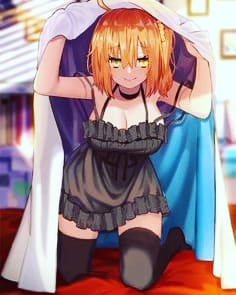 ShintoJeremiah's tweet photo. #anime #waifu ritsuka surprising us in the morning. 💗 https://t.co/5roVI0rpLa