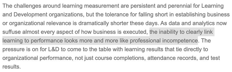 nifty_learning's tweet image. 📢 Harsh but on point: Brandon Hall Group&apos;s survey aims to diagnose how L&amp;amp;Ds measure learning impact - and puts the finger clearly on the problem. Many still struggle to connect learning with business value. Hoping for improved results. #LearningMeasurement #BusinessValue