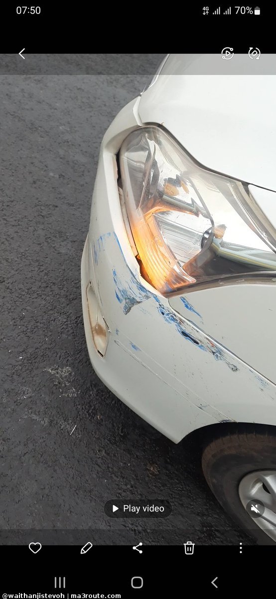 07:51 hit and run zuri thika road near kca police station.   via <a href="/waithanjistevoh/">Swaithanji</a>