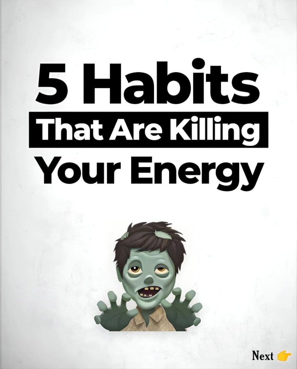 SucceededMind's tweet photo. 5 Habits That Are Killing Your Energy: https://t.co/uM2m2EXN9D