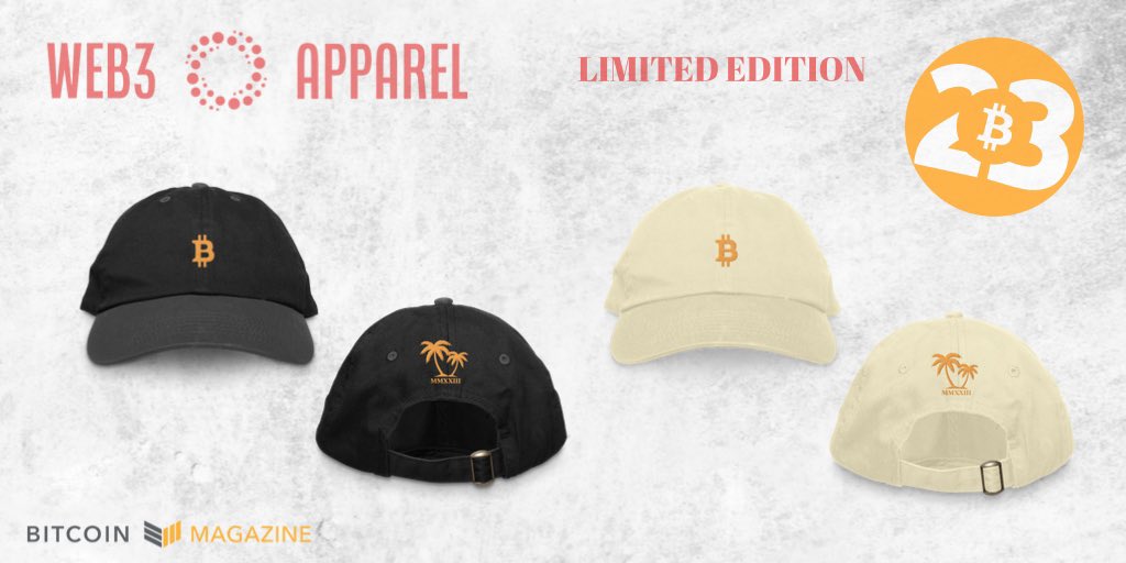 web3apparelshop's tweet photo. @TheBitcoinConf Awesome, we can’t wait to join the #Bitcoin celebration! 

Commemorate your experience with one of our premium limited collection hats, while supplies last! https://t.co/aMgNRyEMQU