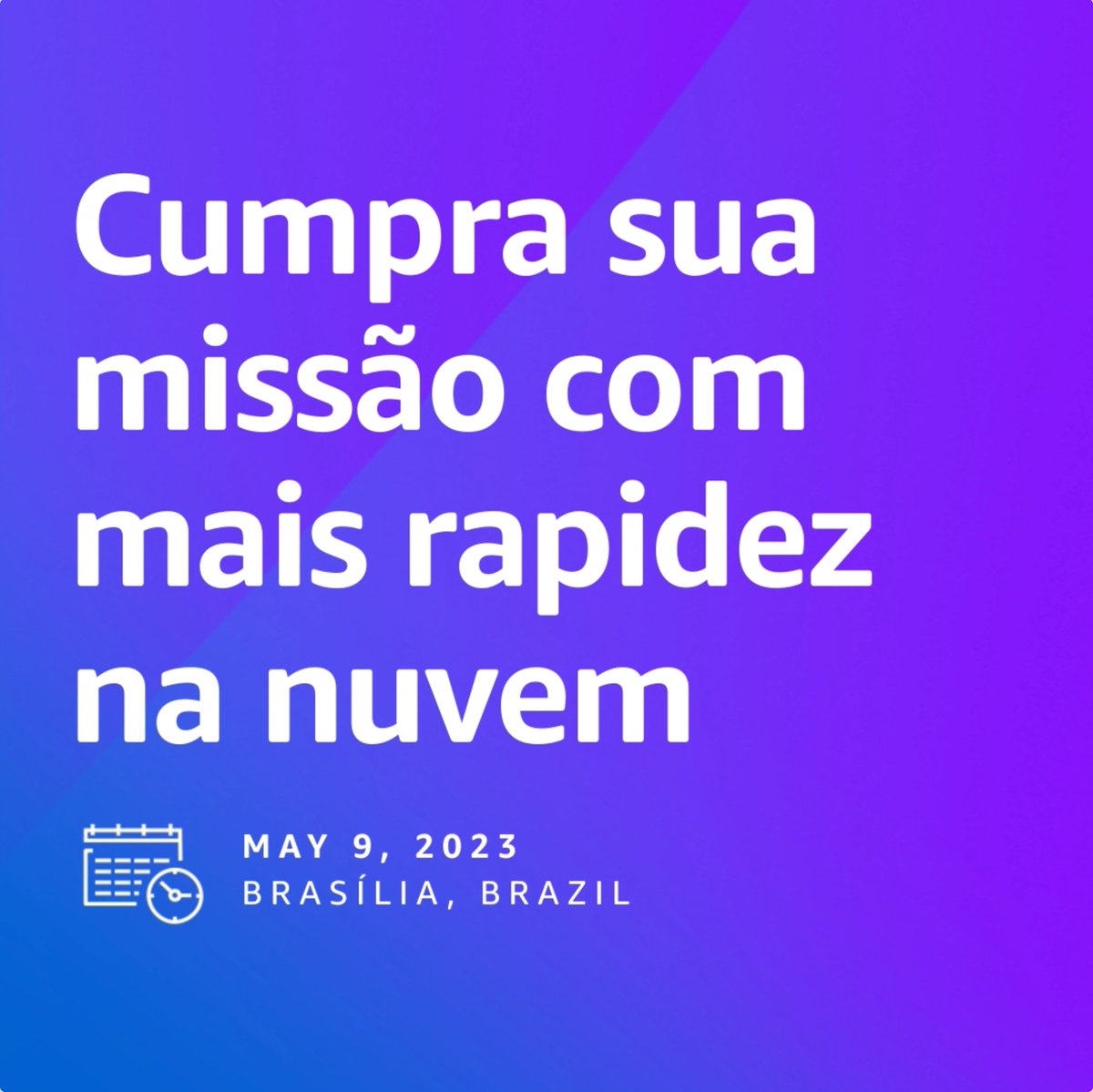 O #AWSSymposium Brasília é um evento dedicado a ajudar a educação, justiça, governos, a saúde e a indústria financeira a navegarem no cenário tecnológico cada vez mais complexo e em constante evolução. go.aws/41Ntncj