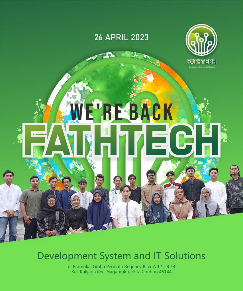 fathtechcirebon's tweet photo. Setelah lama liburan, hari ini FATHTECH beroperasional kembali ya! 😊
Yuk ditunggu yang mau service laptop/komputer, yang mau bikin software product management, yang mau maintenance IT, yang mau pasang cctv, yang mau podcast..mau apalagi hayoo? 
Langsung aja datang ke kantor kami https://t.co/bSINyXmS4k