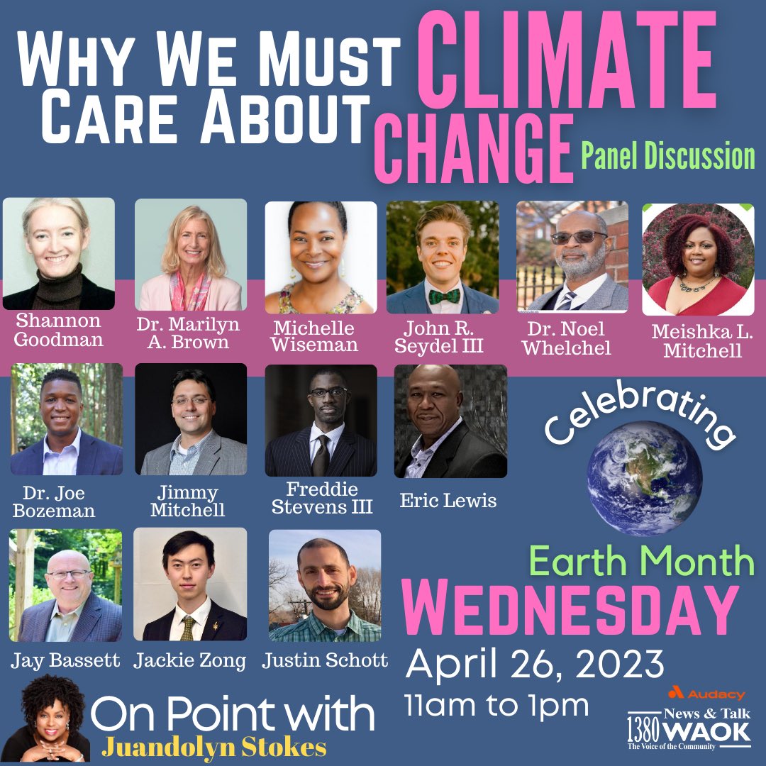 Why Must We Care About Climate Change? Find out from my panel of guests today #onpointwithjuandolynstokes. Download the <a href="/Audacy/">Audacy</a> app to listen worldwide. <a href="/WAOK/">News & Talk WAOK</a> #climatechange #globalwarming #Sustainability #cleanenergy #cleanwater #environment