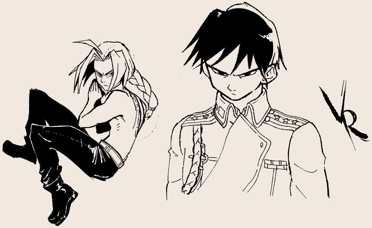 sebqs_x's tweet photo. sketches  probando nuevo pincel, está bien god fma

#WIP #FMAB #StevenUniverse #OC #anime #art https://t.co/rpngycMQbX