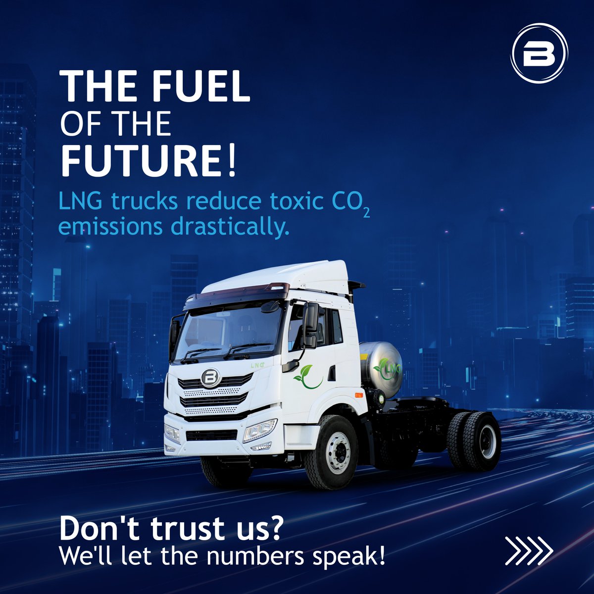 BlueEnergyMotor's tweet photo. Choose LNG for a safer and cleaner tomorrow, To know more, contact us at bemsales@blueenergymotors.com #Sustainability #GreenRevolution #BlueEnergyMotors #SwitchToLNG #LNGTrucks https://t.co/iRHbbDNByJ