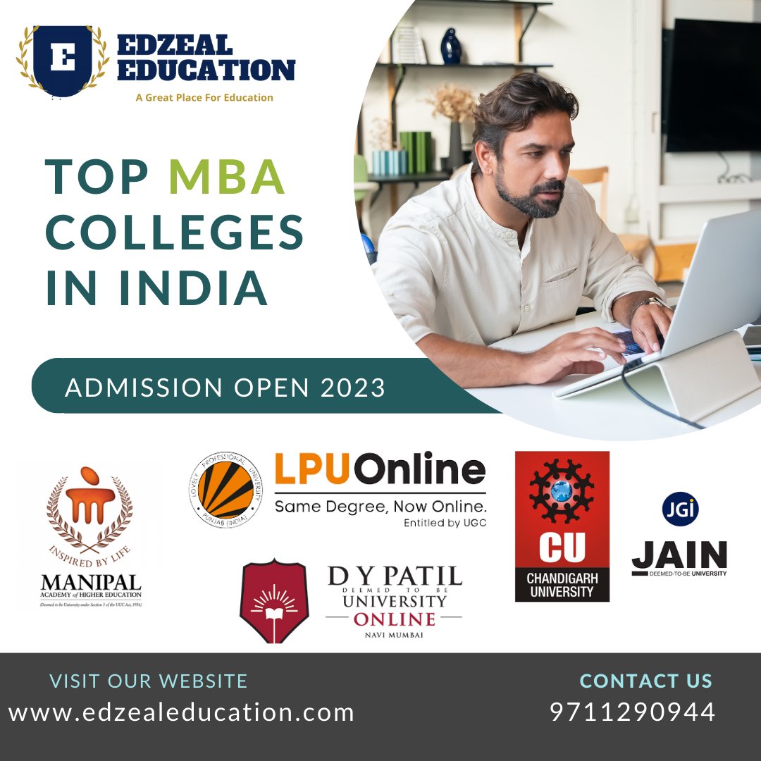 Top MBA College in India.
Click Here :- edzealeducation.com
You Tube Channel :- youtube.com/channel/UC4osA…
#onlinedegree #OnlineMBA #Topcolleges #Courses #MBA #admissionopen2023_2024 #UGC #AICTE #distancelearning #colleges #university #india #LatestUpdate #edzealeducation