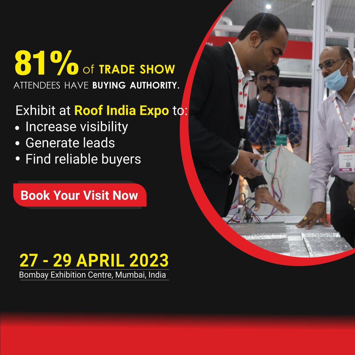 Do you deal in Roofing &amp; Allied Products? This is the place-to-be to network, build connections and grow your business
Visitor Link - bit.ly/3QSvUNO 
  
 . 
 . 
 .
#roofindiaexpo2023