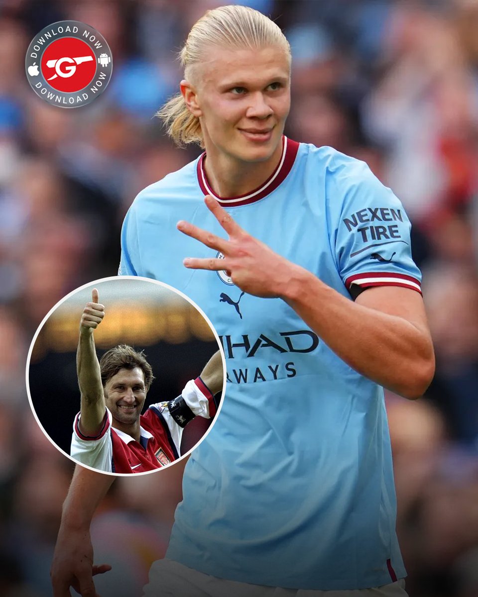 Gunnersc0m's tweet photo. Tony Adams: "I would have loved to play against him. He’d be just my cup of tea because it would have been so easy for me. I’d relish that battle, like I did with Shearer. When you’re up against a striker like that, you get them working off the ball so they’re knackered when they get possession. The best tackle in the world is anticipation and interception. I would make sure that I got the ball before he even touched it." [@TheSunFootball]