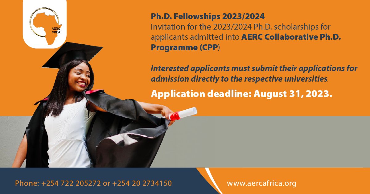 Application deadline: August 31, 2023

Visit the link for more details: bit.ly/41FD3Wr

#WeareAERC #AERCImpact