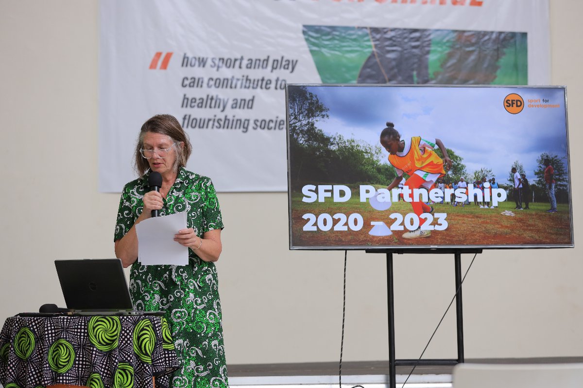 tbf_ug's tweet photo. Day 3 kicks off with the Ambassador of the Netherlands to Uganda, H.E Karin Boven emphasizing the transformative impact of sports for young people and communities as a whole.
#GameUpForChange
#SFDWeek https://t.co/87hDN4id03