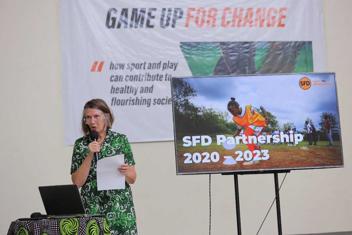 tbf_ug's tweet photo. Day 3 kicks off with the Ambassador of the Netherlands to Uganda, H.E Karin Boven emphasizing the transformative impact of sports for young people and communities as a whole.
#GameUpForChange
#SFDWeek https://t.co/87hDN4id03