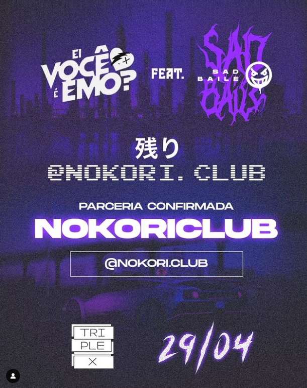 sadbaile's tweet photo. PRIMEIRA PARCERIA CONFIRMADA!

Para quem ainda não conhece a nokori, acesse q página e descubra um pouco mais sobre nosso grupo 👾

E você que ainda não comprou o ingresso, corre porque já estamos no último lote 🔥

USANDO O CUPOM ''NOKORICLUB'' VOCÊ GANHA 30% OFF!!!! https://t.co/lDtbBoi8j9