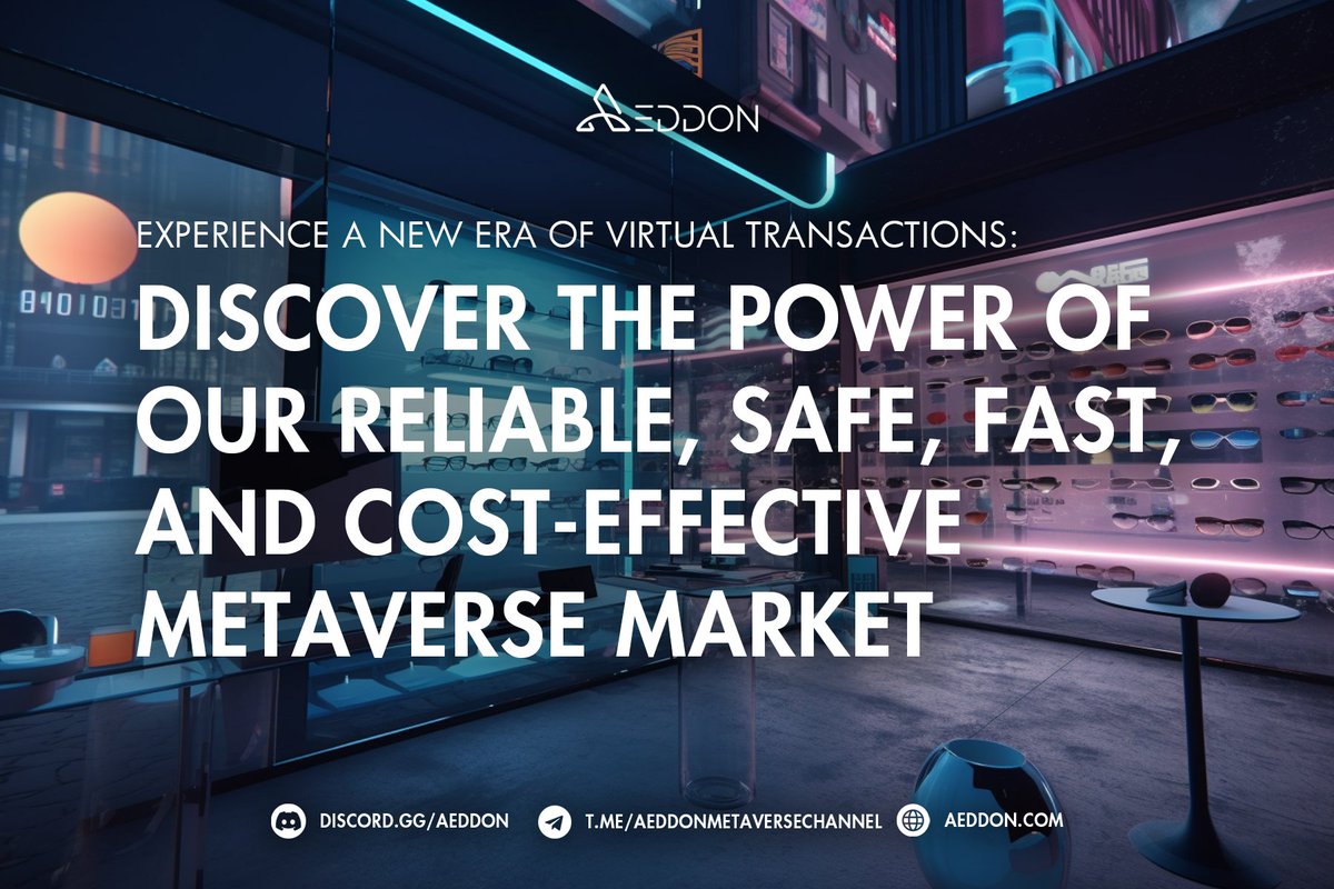 AeddonMetaverse's tweet photo. Dive into endless possibilities with our unique #Metaverse market, designed for reliable, safe, and speedy virtual transactions that won't break the bank. β‘
Get started now! π
https://t.co/v6FYwP9umw
#AeddonMetaverse #MetaverseMarket https://t.co/x3Hnrbxkk4