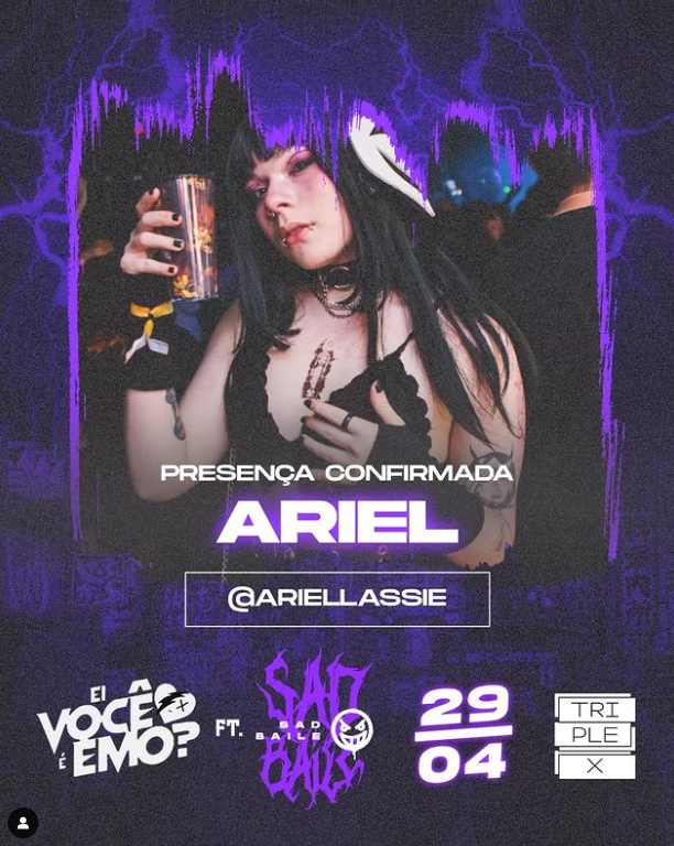 sadbaile's tweet photo. ESTAMOS COM PRESENÇAS CONFIRMADAS!!! Vêm curtir nosso rolê 💜

Nossa proxima confirmação é a @ariellassie 🖤💣

Bora colar no rolê com a gente! Os ingressos já estão esgotando! 🔥USE O CUPOM ``nokoriclub`` E GANHE 30% OFF https://t.co/zygmG0eV7p