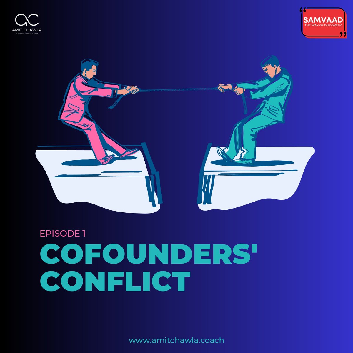 AmitChawlaCoach's tweet photo. 𝘚𝘢𝘮𝘷𝘢𝘢𝘥, as we know now, is a dialogue, an exchange of thoughts which most often than not, leads to clarity and an actionable conclusion. But what about the opposite?

#cofounder #conflict #discovery #clarity #dialogue https://t.co/fTWOVcbfHB