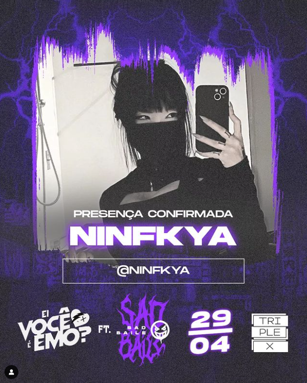 sadbaile's tweet photo. ESTAMOS COM PRESENÇAS CONFIRMADAS!!! Vêm curtir nosso rolê 💜

Nossa proxima confirmação é a @ninfkya🖤💣

🔥USE O CUPOM ''NINF'' E GANHE 30% OFF https://t.co/hdaehdfoOt
