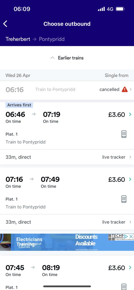 cwebby30's tweet photo. @tfwrail I actually can’t cope with this awful service you provide, last night there were severe delays with the ‘rail replacement’ and now for some absurd reason, the train is cancelled with 3 lovely looking trains right opposite me! Care to enlighten me to why it’s cxld? https://t.co/tRI2yX008P